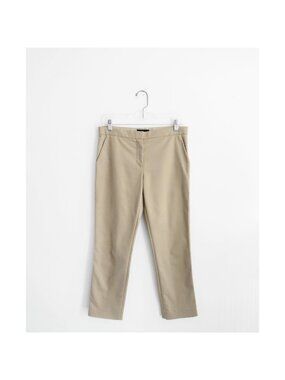 The Row Khaki Tan Cotton Nylon Stretch Crop Pants size 4